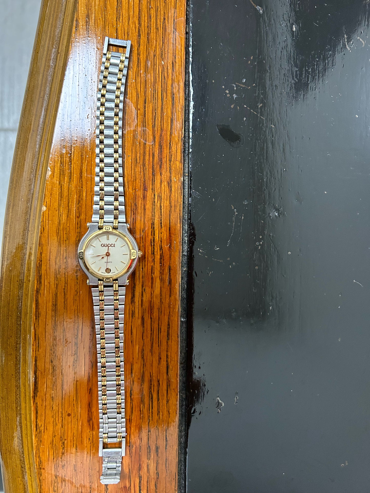 Vintage Gucci Two-Tone Gold Bracelet Watch - 1980s Classic